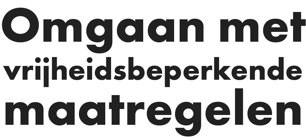 Logo - omgaan met vrijheidsbeperkende maatregelen
